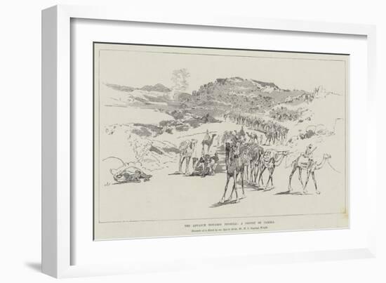 The Advance Towards Dongola, a Convoy of Camels-Henry Charles Seppings Wright-Framed Giclee Print