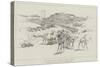 The Advance Towards Dongola, a Convoy of Camels-Henry Charles Seppings Wright-Stretched Canvas