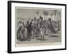 The Advance Towards Dongola, Artists and Correspondents Buying Camels and Donkeys-William Heysham Overend-Framed Giclee Print