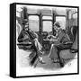 The Adventure of Silver Blaze, Holmes and Watson on Train-Sidney E Paget-Framed Stretched Canvas