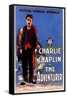 The Adventurer Movie Charlie Chaplin Edna Purviance Poster Print-null-Framed Stretched Canvas