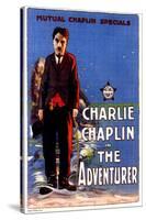 The Adventurer Movie Charlie Chaplin Edna Purviance Poster Print-null-Stretched Canvas