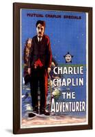 The Adventurer Movie Charlie Chaplin Edna Purviance Poster Print-null-Framed Poster