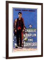 The Adventurer Movie Charlie Chaplin Edna Purviance Poster Print-null-Framed Poster