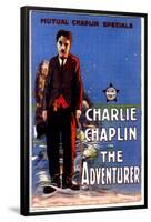 The Adventurer Movie Charlie Chaplin Edna Purviance Poster Print-null-Framed Poster