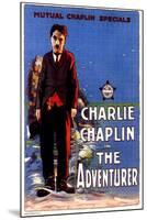 The Adventurer Movie Charlie Chaplin Edna Purviance Poster Print-null-Mounted Poster