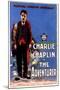 The Adventurer Movie Charlie Chaplin Edna Purviance Poster Print-null-Mounted Poster