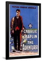 The Adventurer Movie Charlie Chaplin Edna Purviance Poster Print-null-Framed Poster