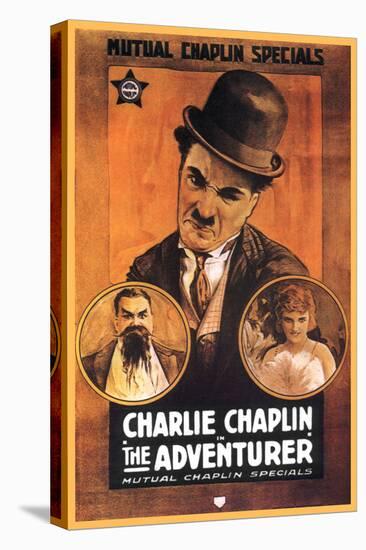 The Adventurer Movie Charlie Chaplin Poster Print-null-Stretched Canvas