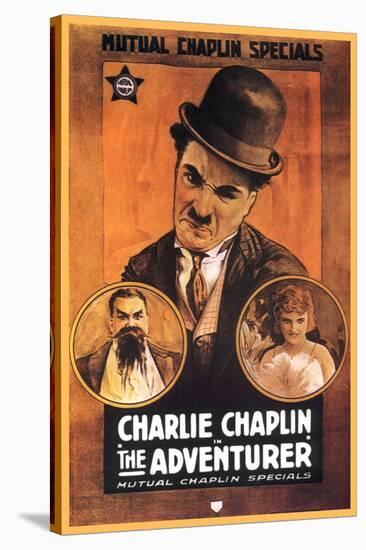 The Adventurer Movie Charlie Chaplin Poster Print-null-Stretched Canvas
