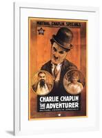 The Adventurer Movie Charlie Chaplin Poster Print-null-Framed Poster