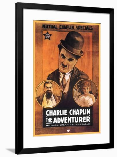 The Adventurer Movie Charlie Chaplin Poster Print-null-Framed Poster