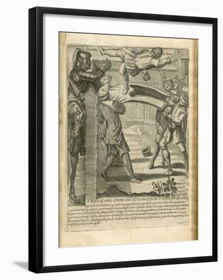 The Adventures of Don Quixote and Sancho Pansa, Illustration-Miguel Cervantes-Framed Giclee Print