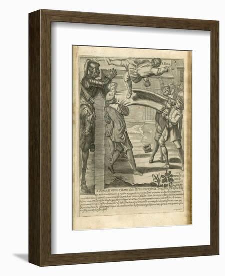 The Adventures of Don Quixote and Sancho Pansa, Illustration-Miguel Cervantes-Framed Giclee Print