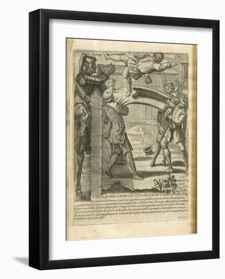 The Adventures of Don Quixote and Sancho Pansa, Illustration-Miguel Cervantes-Framed Giclee Print