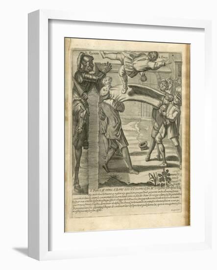 The Adventures of Don Quixote and Sancho Pansa, Illustration-Miguel Cervantes-Framed Giclee Print