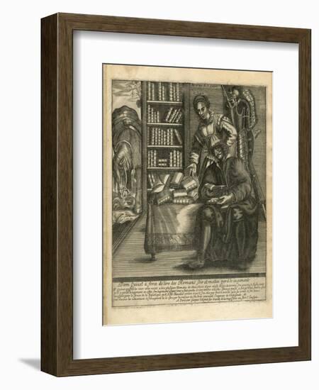 The Adventures of Don Quixote and Sancho Pansa, Illustration-Miguel Cervantes-Framed Giclee Print