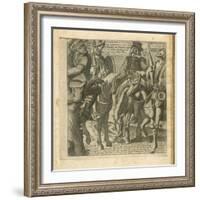 The Adventures of Don Quixote and Sancho Pansa, Illustration-Miguel Cervantes-Framed Giclee Print