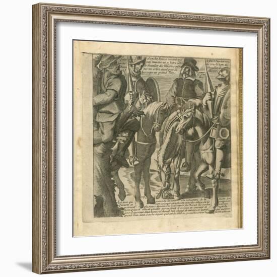 The Adventures of Don Quixote and Sancho Pansa, Illustration-Miguel Cervantes-Framed Giclee Print