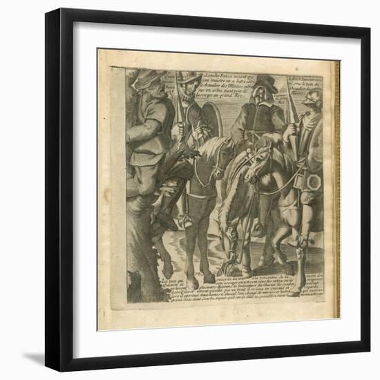 The Adventures of Don Quixote and Sancho Pansa, Illustration-Miguel Cervantes-Framed Giclee Print