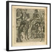 The Adventures of Don Quixote and Sancho Pansa, Illustration-Miguel Cervantes-Framed Giclee Print