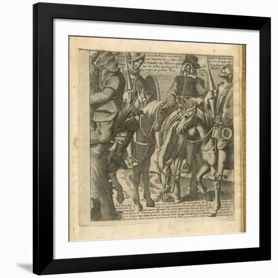 The Adventures of Don Quixote and Sancho Pansa, Illustration-Miguel Cervantes-Framed Giclee Print