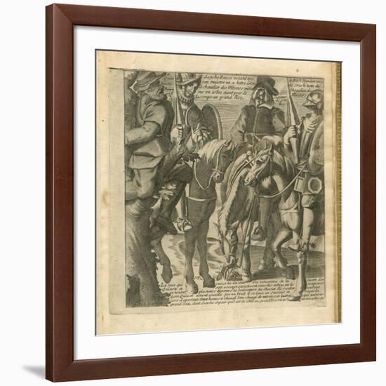 The Adventures of Don Quixote and Sancho Pansa, Illustration-Miguel Cervantes-Framed Giclee Print