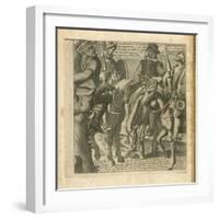 The Adventures of Don Quixote and Sancho Pansa, Illustration-Miguel Cervantes-Framed Premium Giclee Print