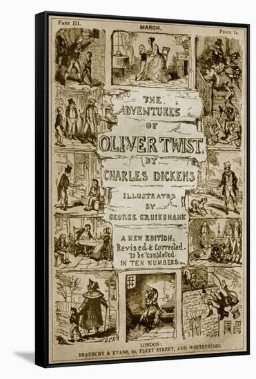 The Adventures of Oliver-George Cruikshank-Framed Stretched Canvas