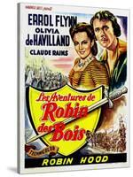 The Adventures of Robin Hood, Belgian Movie Poster, 1938-null-Stretched Canvas