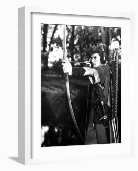 The Adventures of Robin Hood, Errol Flynn, 1938-null-Framed Photo