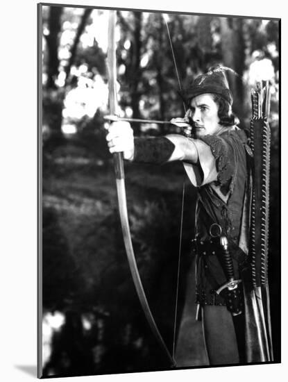 The Adventures of Robin Hood, Errol Flynn, 1938-null-Mounted Photo