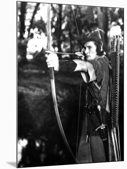 The Adventures of Robin Hood, Errol Flynn, 1938-null-Mounted Photo