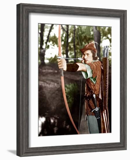 THE ADVENTURES OF ROBIN HOOD, Errol Flynn, 1938-null-Framed Photo