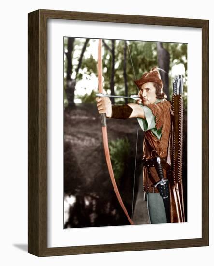 THE ADVENTURES OF ROBIN HOOD, Errol Flynn, 1938-null-Framed Photo