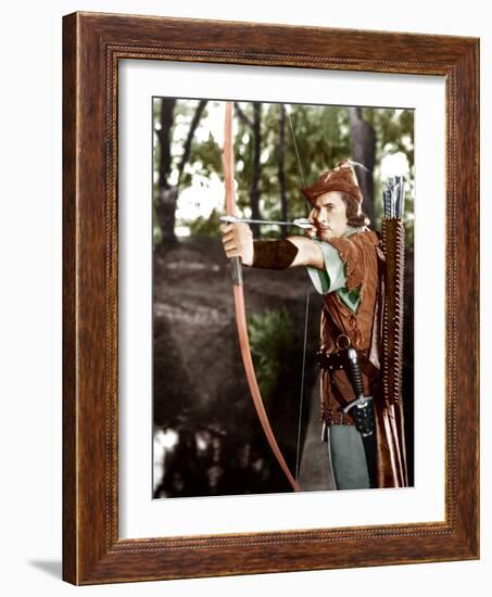 THE ADVENTURES OF ROBIN HOOD, Errol Flynn, 1938-null-Framed Photo