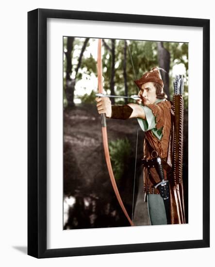 THE ADVENTURES OF ROBIN HOOD, Errol Flynn, 1938-null-Framed Photo