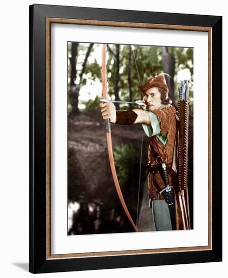 THE ADVENTURES OF ROBIN HOOD, Errol Flynn, 1938-null-Framed Photo