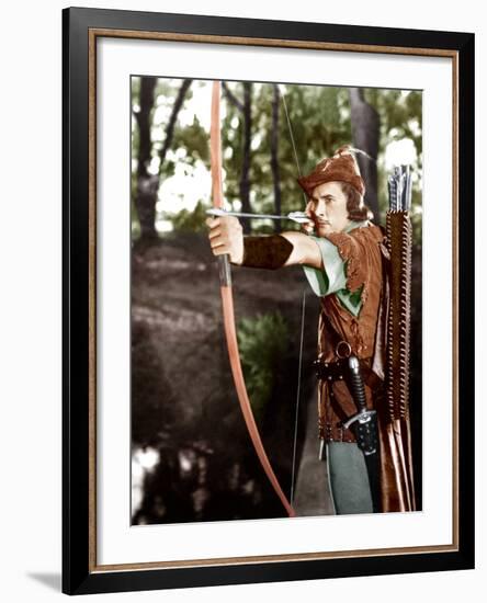 THE ADVENTURES OF ROBIN HOOD, Errol Flynn, 1938-null-Framed Photo