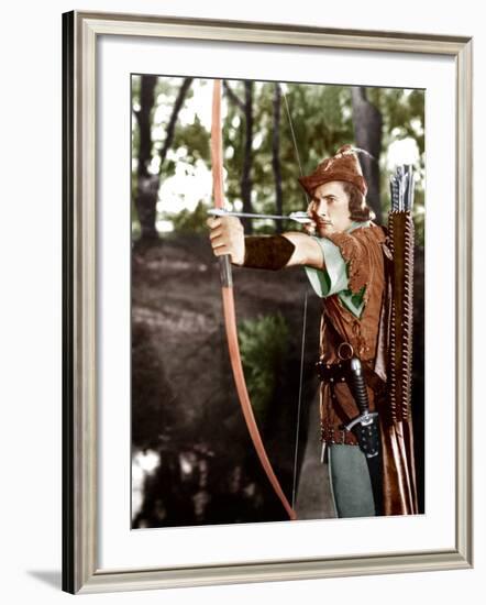 THE ADVENTURES OF ROBIN HOOD, Errol Flynn, 1938-null-Framed Photo