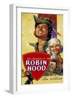The Adventures of Robin Hood, Errol Flynn, Olivia De Havilland, 1938-null-Framed Art Print