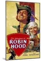 The Adventures of Robin Hood, Errol Flynn, Olivia De Havilland, 1938-null-Mounted Art Print