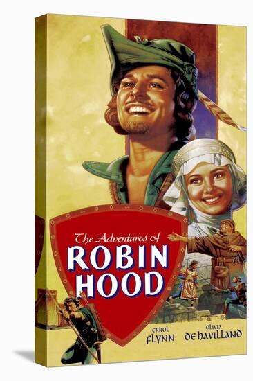 The Adventures of Robin Hood, Errol Flynn, Olivia De Havilland, 1938-null-Stretched Canvas