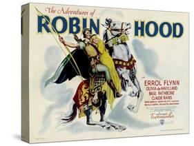 The Adventures of Robin Hood, Errol Flynn, Olivia DeHavilland, 1938-null-Stretched Canvas