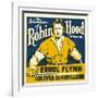 THE ADVENTURES OF ROBIN HOOD, Errol Flynn on jumbo window card, 1938-null-Framed Art Print