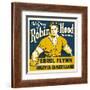 THE ADVENTURES OF ROBIN HOOD, Errol Flynn on jumbo window card, 1938-null-Framed Art Print