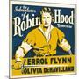 THE ADVENTURES OF ROBIN HOOD, Errol Flynn on jumbo window card, 1938-null-Mounted Art Print