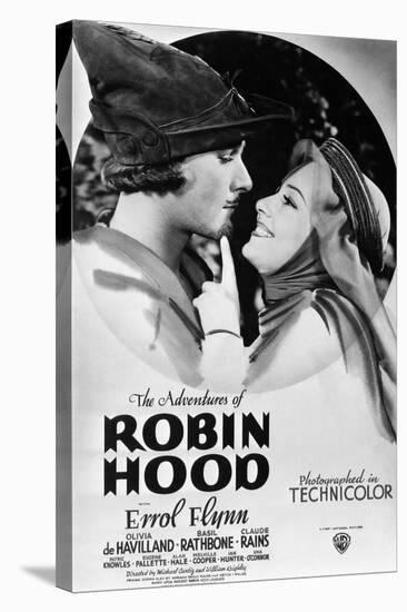 The Adventures of Robin Hood, from Left, Errol Flynn, Olivia De Havilland, 1938-null-Stretched Canvas