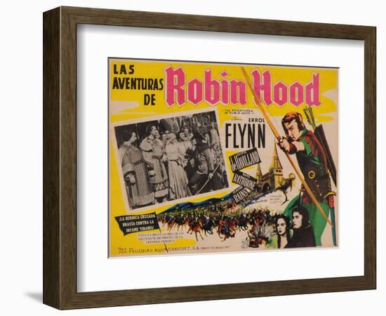 The Adventures of Robin Hood, Mexican Movie Poster, 1938-null-Framed Art Print