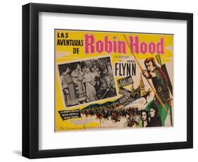 The Adventures of Robin Hood, Mexican Movie Poster, 1938-null-Framed Art Print